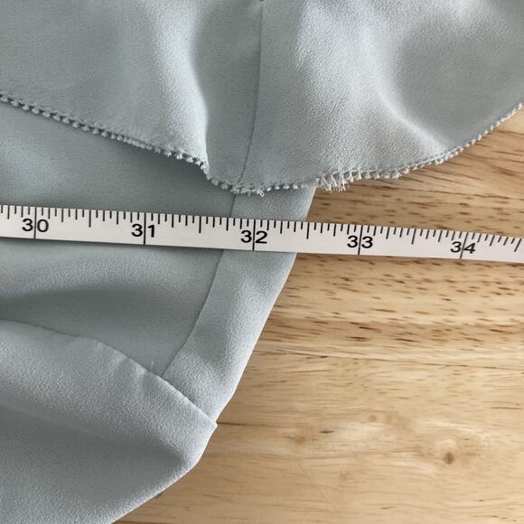 Aritzia Sunday Best Ruffle Wrap Dress Womens Size 0 Chiffon Lightweight‎ Pastel - Picture 6 of 8